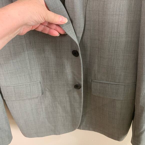 John Varvatos Star USA Size 44R Two Button Blazer Suit Jacket Gray Business - Picture 7 of 13